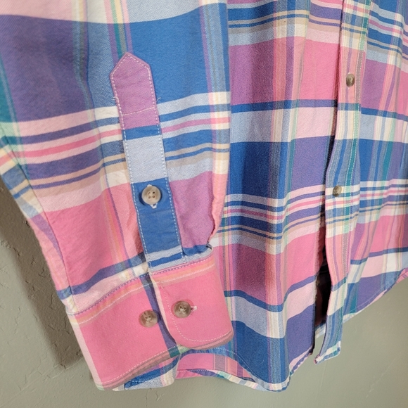 Vintage Wrangler Plaid Breast Cancer Shirt - Picture 8 of 9